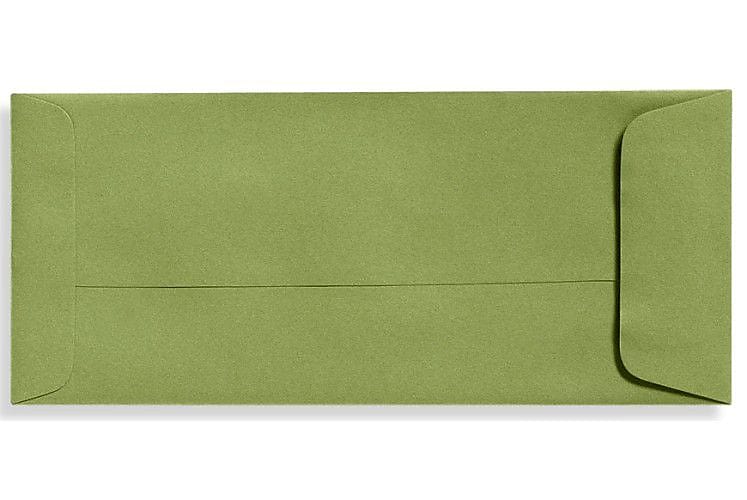 LUX 4 1/8" x 9 1/2" #10 70lbs. Open End Envelopes, Avocado Green, 50/Pack