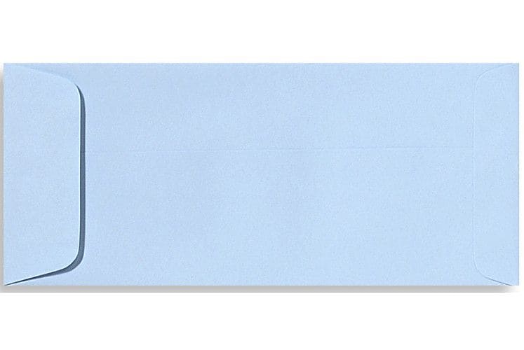 LUX 70lbs. 4 1/8" x 9 1/2" #10 Open End Envelopes W/Glue, Baby Blue, 250/BX