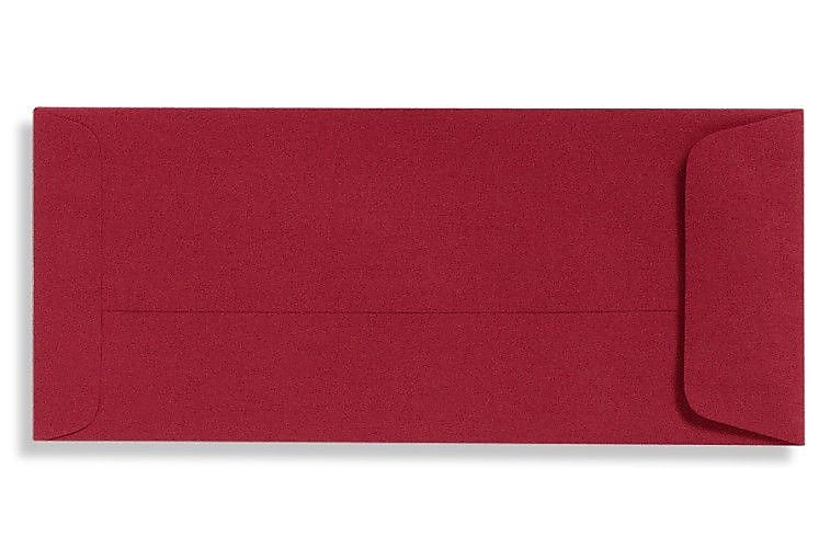 LUX 4 1/8" x 9 1/2" #10 70lbs. Open End Envelopes, Garnet Red, 50/Pack