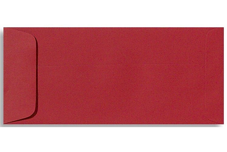 LUX 4 1/8" x 9 1/2" #10 70lbs. Open End Envelopes, Ruby Red, 50/Pack