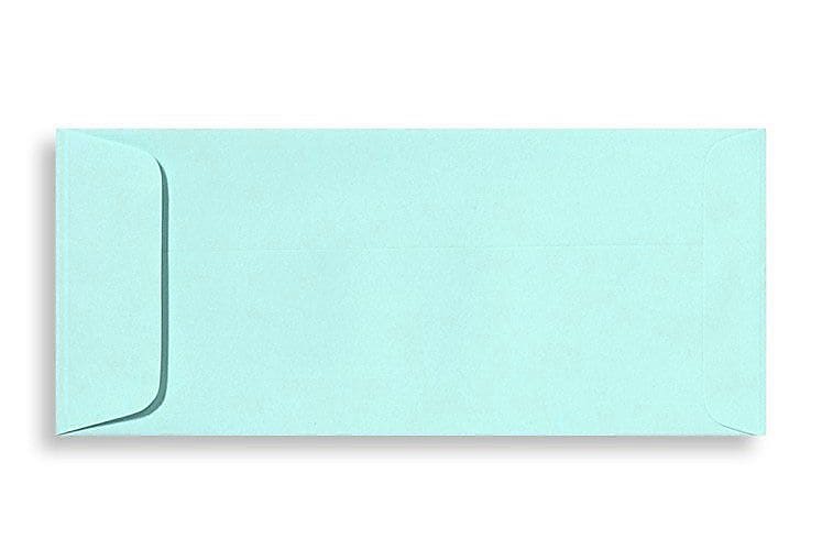 LUX 4 1/8" x 9 1/2" #10 80lbs. Open End Envelopes, Seafoam Blue, 50/Pack