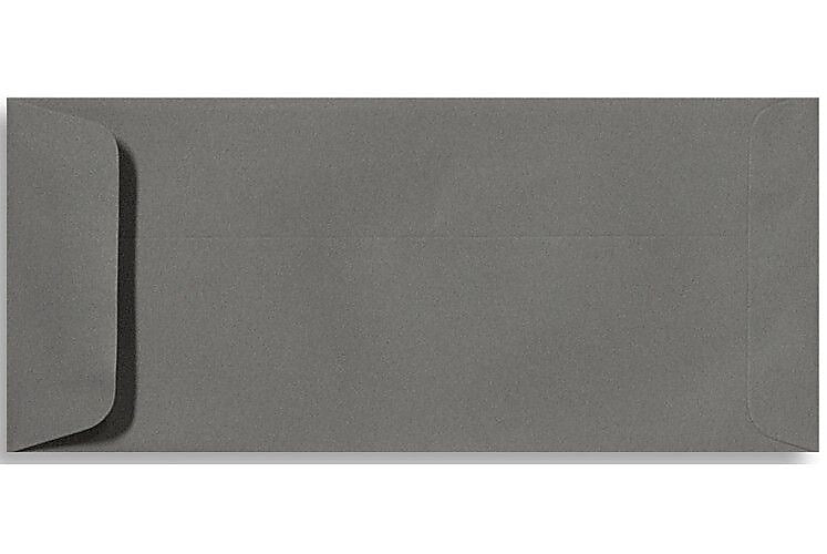 LUX 4 1/8" x 9 1/2" #10 70lbs. Open End Envelopes, Smoke Gray, 50/Pack