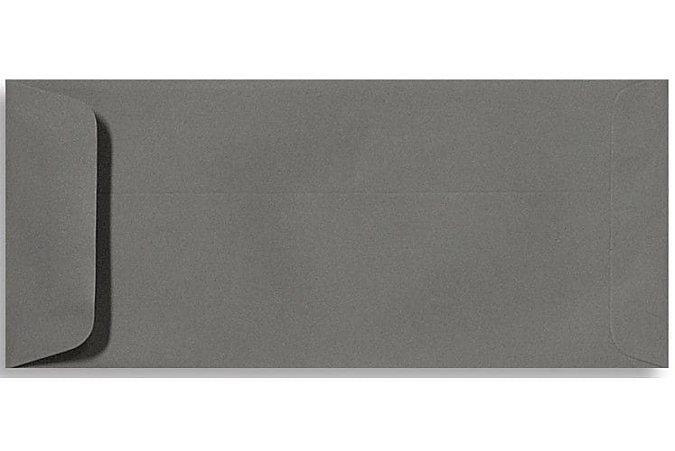 LUX 70lbs. 4 1/8" x 9 1/2" #10 Open End Envelopes, Smoke Gray, 500/BX