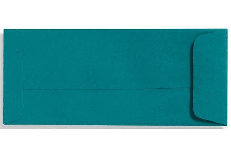 LUX 4 1/8" x 9 1/2" #10 70lbs. Open End Envelopes, Teal Blue, 50/Pack