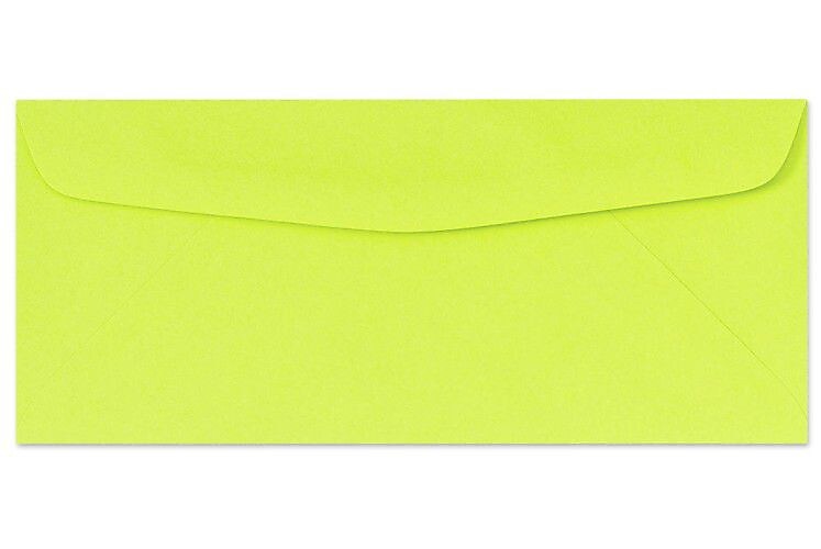 LUX 4 1/8" x 9 1/2" #10 60lbs. Electric Regular Envelopes, Green, 50/Pack