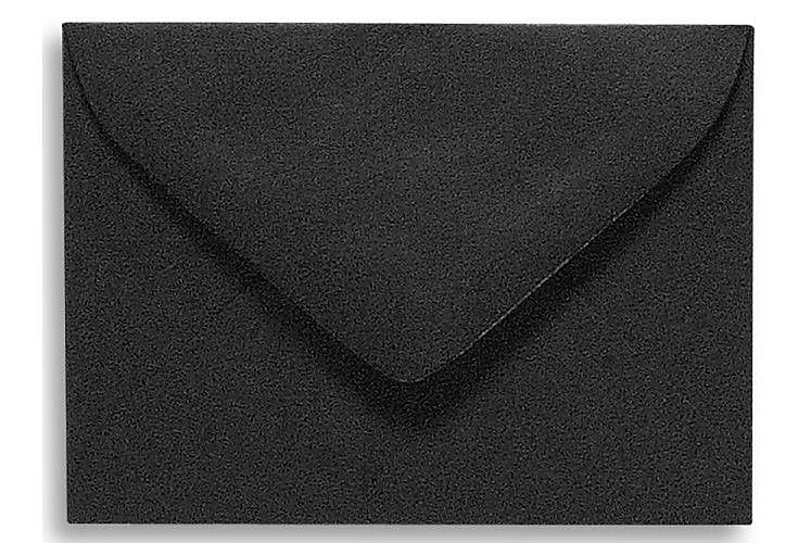 LUX #17 Mini Envelopes (2 11/16 x 3 11/16) 50/Box, Midnight Black (MINBLK-50)