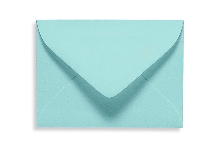 LUX 2 11/16" x 3 11/16" 80lbs. #17 Mini Envelopes W/Glue, Seafoam Blue, 50/Pack
