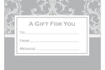 LUX 2 11/16" x 3 11/16" 70lbs. #17 Mini Envelopes W/Glue, Silver Damask, 50/Pack