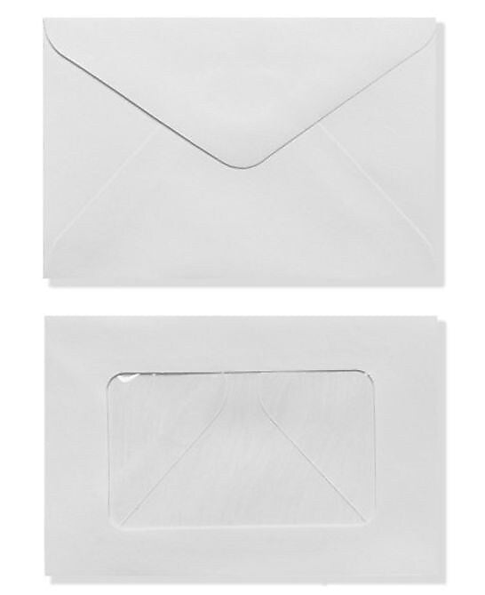 LUX #56 Mini Window Envelope (3 x 4 1/2) 50/Box, White (EN5603-50)