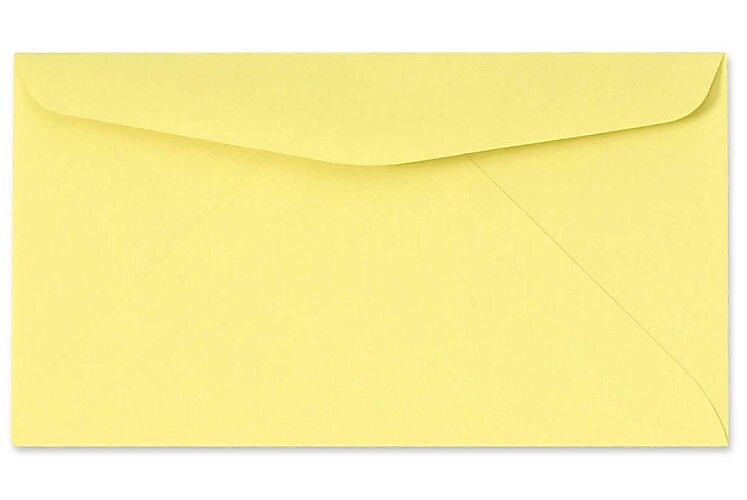 LUX 3 5/8" x 6 1/2" #6 3/4 60lbs. Regular Envelopes, Pastel Canary Yellow, 50/Pack