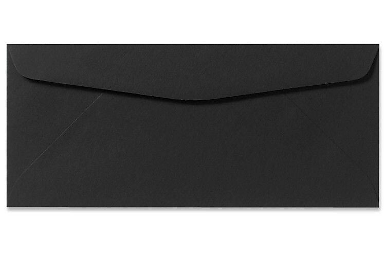 LUX 3 7/8" x 8 7/8" #9 60lbs. Regular Envelopes, Midnight Black, 50/Pack