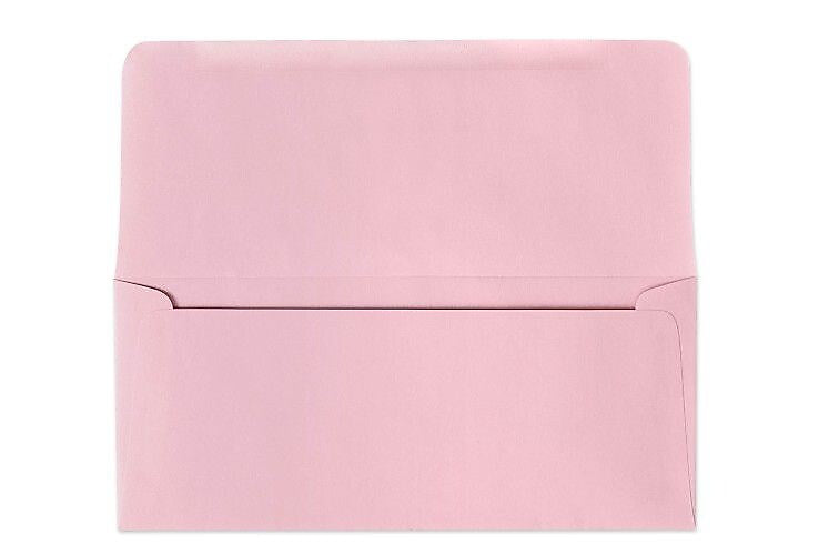 LUX 3 7/8" x 8 7/8" #9 60lbs. Remittance, Donation Envelopes, Pastel Pink, 50/Pack, 10 Packs/Box