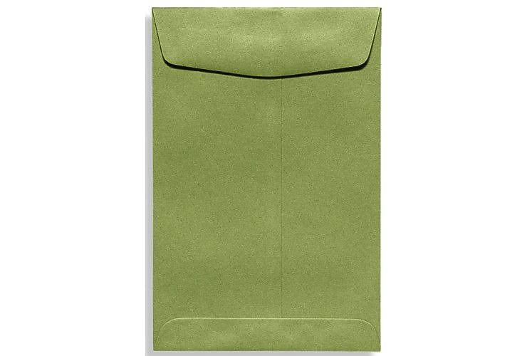 LUX 10" x 13" 70lbs. Commercial Flap Open End Envelopes, Avocado Green, 50/Pack