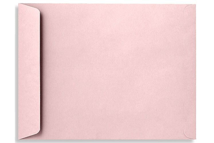 LUX 10" x 13" 70lbs. Open End Envelopes, Candy Pink, 50/Pack
