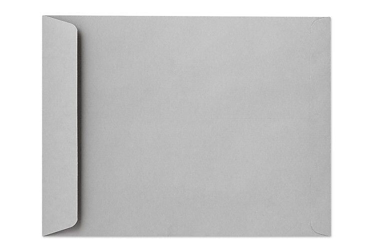 LUX Open End Open End Kraft Catalog Envelope, 12 1/2" x 18 1/2", Gray, 50/Pack (92532-50)