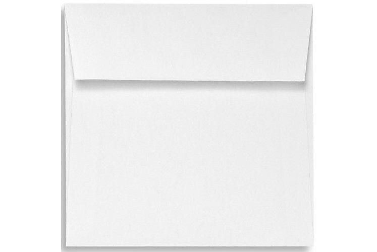 LUX 4 x 4 Square Envelopes, 50/Box, 70lb. Bright White (8504-AO-50)