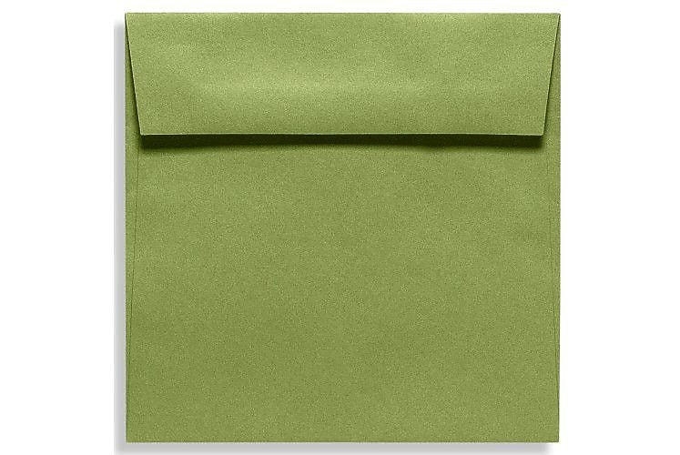 LUX 5 1/2 x 5 1/2 Square Envelopes, 50/Box, Avocado (EX8515-27-50)