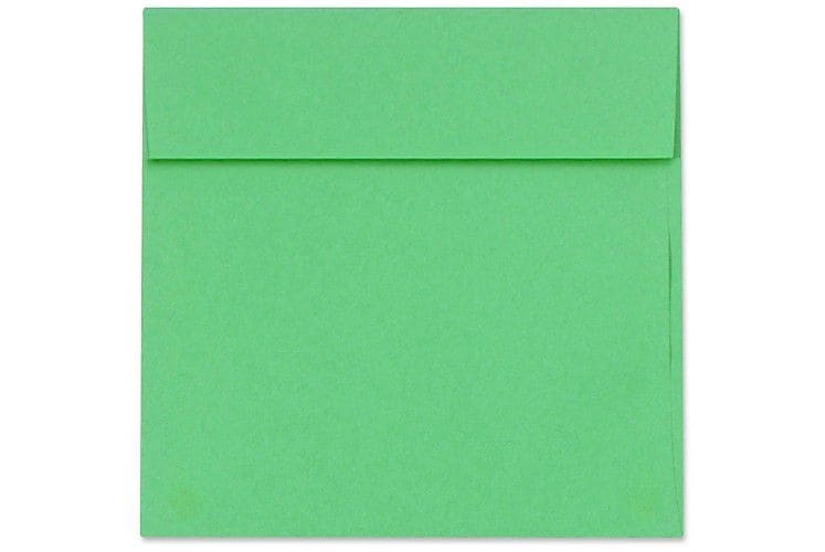 LUX 5 1/2 x 5 1/2 Square Envelopes, 50/Box, Holiday Green (8515-12-50)