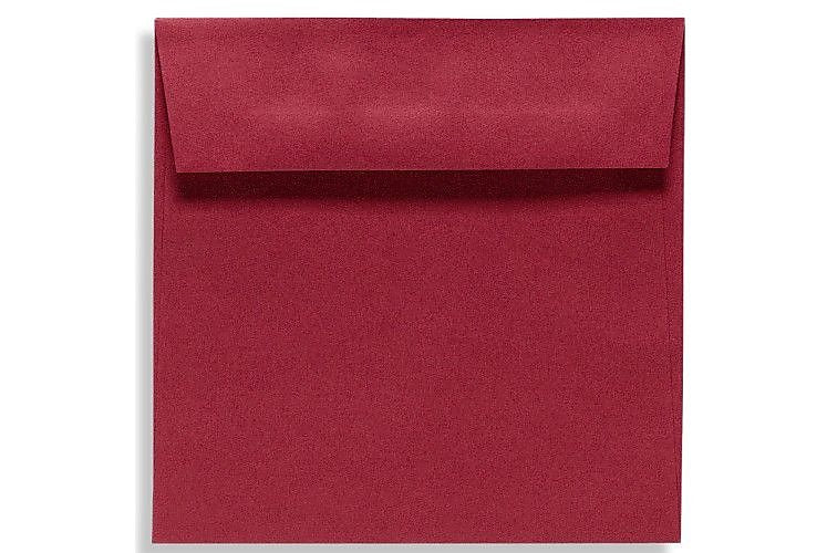 LUX 5 1/2 x 5 1/2 Square Envelopes, 50/Box, Garnet (EX8515-26-50)