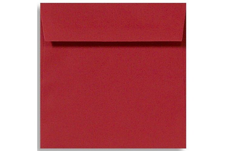 LUX 5 1/2 x 5 1/2 Square Envelopes, 50/Box, Holiday Red (8515-15-50)