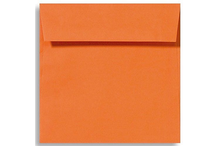 LUX 5 1/2 x 5 1/2 Square Envelopes, 50/Box, Mandarin (EX8515-11-50)