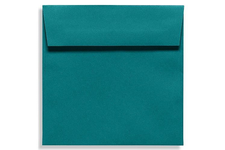 LUX 5 1/2 x 5 1/2 Square Envelopes, 50/Box, Teal (EX8515-25-50)