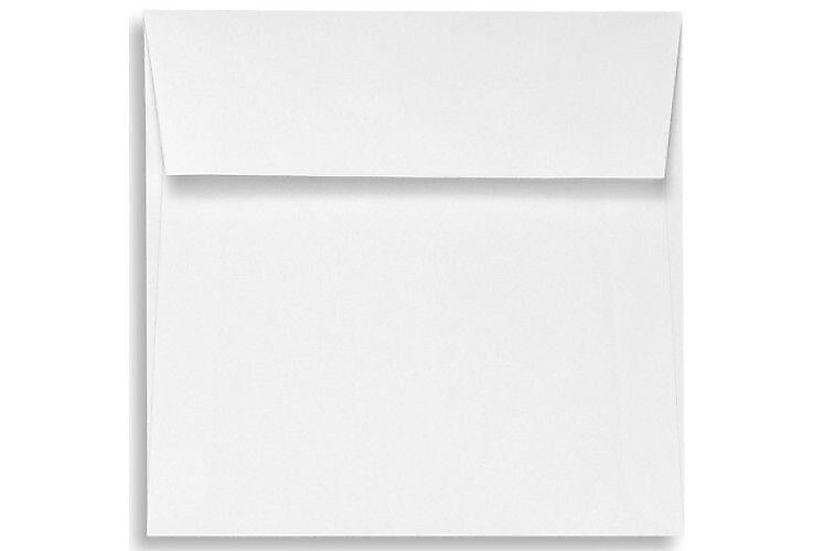 LUX 5 1/2 x 5 1/2 Square Envelopes, 50/Box, White Linen (8515-WLI-50)