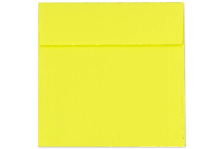 LUX 5 x 5 Square Envelopes, 50/Box, Citrus (8505-20-50)