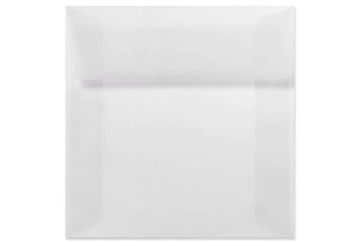 LUX 5 x 5 Square Envelopes, 50/Box, Clear Translucent (8505-50-50)