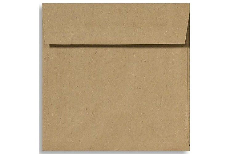 LUX 5 x 5 Square Envelopes, 50/Box, Grocery Bag (8505-GB-50)