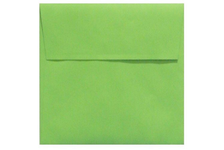 LUX 5 x 5 Square Envelopes, 50/Box, Limelight (LUX-8505-101-50)