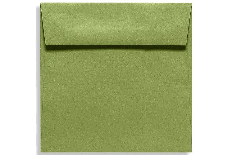 LUX 6 1/2 x 6 1/2 Square Envelopes, 50/Box, Avocado (EX8535-27-50)