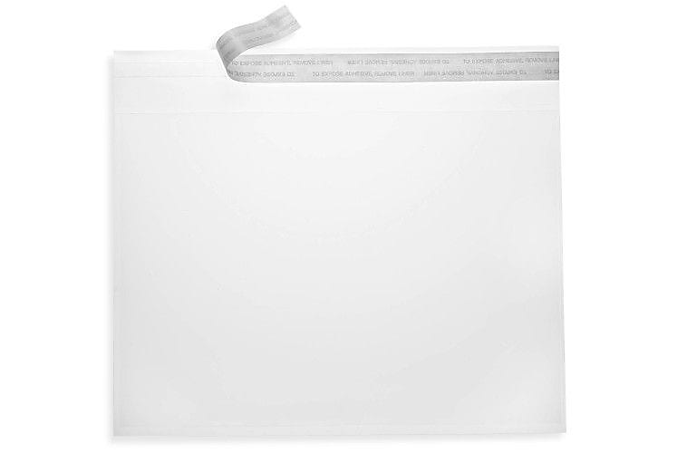 LUX 5 1/4" x 7 1/4" 3.5 mil A7 Invitation Envelopes W/Peel & Seal, Crystal Clear, 50/Pack