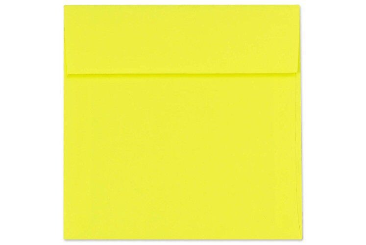 LUX 6 1/2 x 6 1/2 Square Envelopes, 50/Box, Citrus (FE8535-20-50)