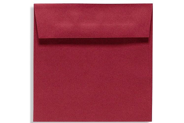 LUX 6 1/2 x 6 1/2 Square Envelopes, 50/Box, Garnet (EX8535-26-50)