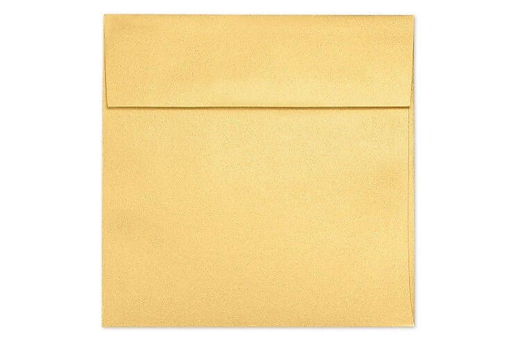 LUX 6 1/2 x 6 1/2 Square Envelopes, 50/Box, Gold Metallic (8535-07-50)