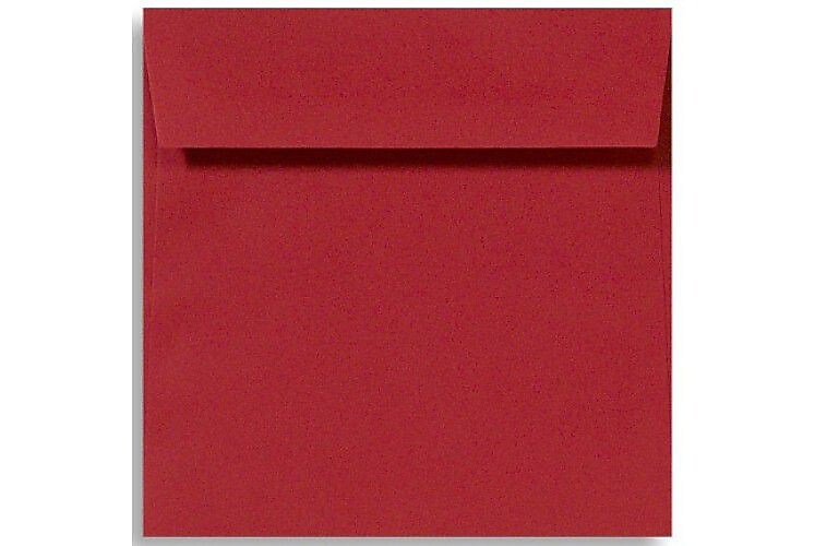 LUX 6 1/2 x 6 1/2 Square Envelopes, 50/Box, Holiday Red (8535-15-50)