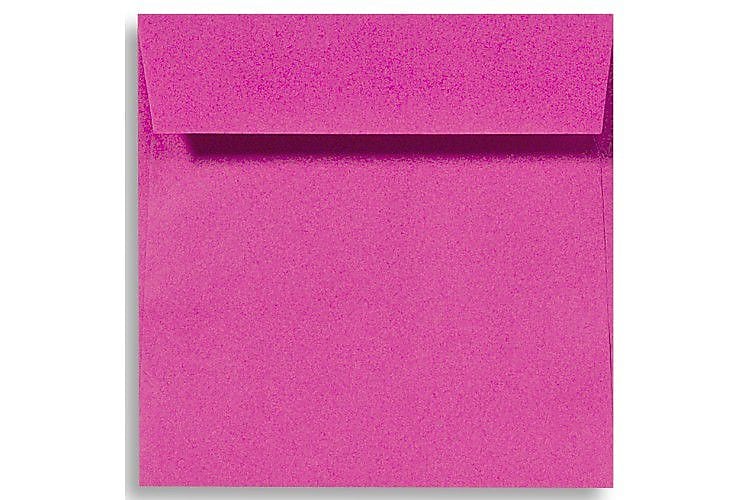 LUX 6 1/2 x 6 1/2 Square Envelopes, 50/Box, Magenta (EX8535-10-50)