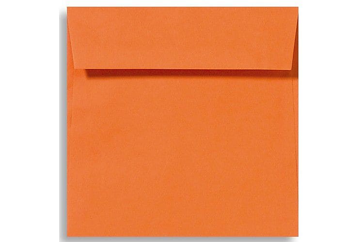 LUX 6 1/2 x 6 1/2 Square Envelopes, 50/Box, Mandarin (EX8535-11-50)