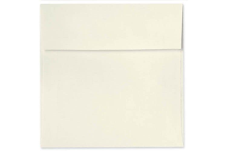 LUX 6 1/2 x 6 1/2 Square Envelopes, 50/Box, Natural Linen (8535-NLI-50)