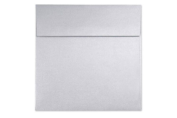 LUX 6 1/2 x 6 1/2 Square Envelopes, 50/Box, Silver Metallic (8535-06-50)