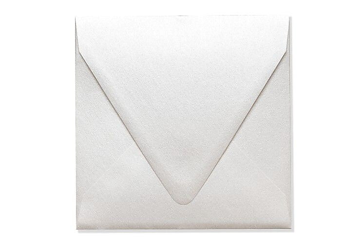 LUX 6 1/2 x 6 1/2 Square Contour Flap Envelopes, 500/Box, Quartz Metallic (1855-08-500)