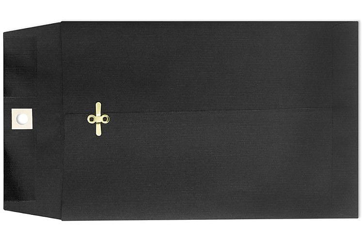 LUX 70lbs. 6" x 9" Clasp Envelopes, Midnight Black, 1000/BX