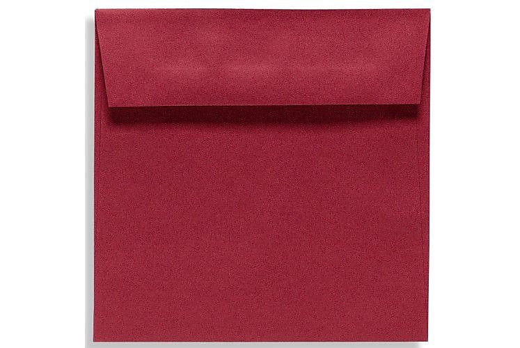 LUX 7 1/2 x 7 1/2 Square Envelopes, 50/Box, Garnet (EX8555-26-50)