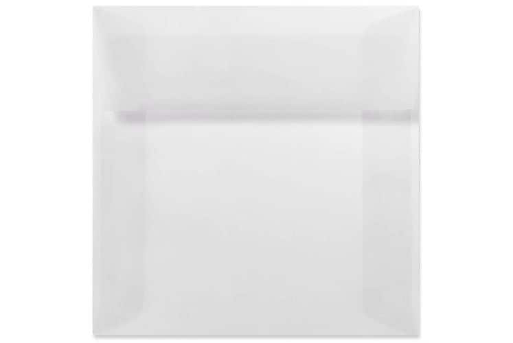 LUX 7 x 7 Square Envelopes, 50/Box, Clear Translucent (8545-50-50)