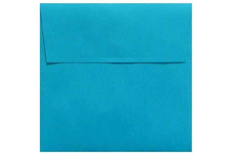 LUX 7 x 7 Square Envelopes, 50/Box, Pool (LUX-8545-102-50)
