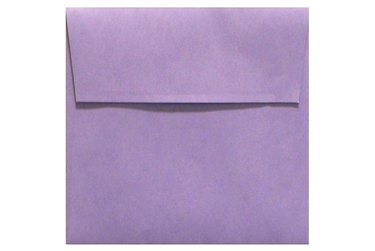 LUX 80lbs. 7" x 7" Square Envelopes W/Peel & Press, Wisteria Purple, 1000/BX