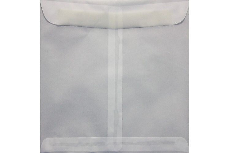 LUX 9 1/2 x 9 1/2 Square Envelopes, 50/Box, Clear Translucent (8595-50-50)
