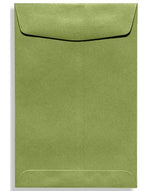 LUX 9" x 12" 70lbs. Open End Envelopes, Avocado Green, 50/Pack