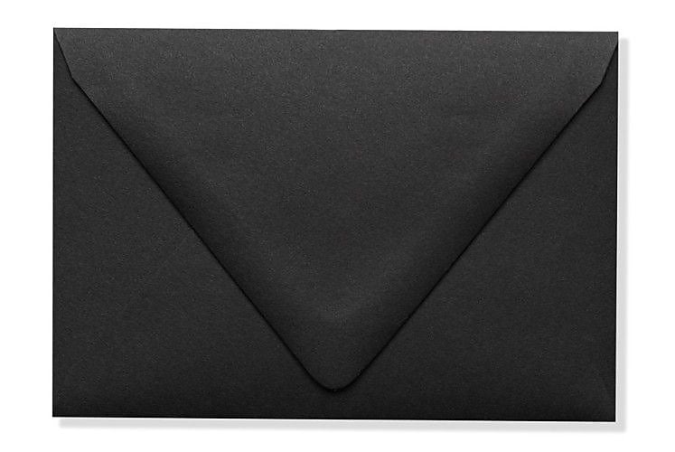 LUX A1 Contour Flap Envelopes (3 5/8 x 5 1/8) 50/Box, Midnight Black (1865-B-50)